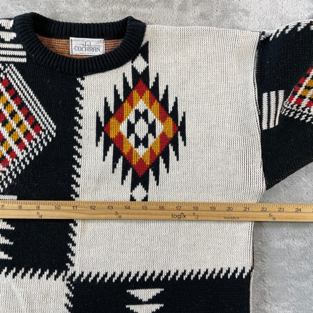 Vintage JJ Cochran Sweater Mens Large Aztec Southwestern Geometric Knit - Picture 5 of 9